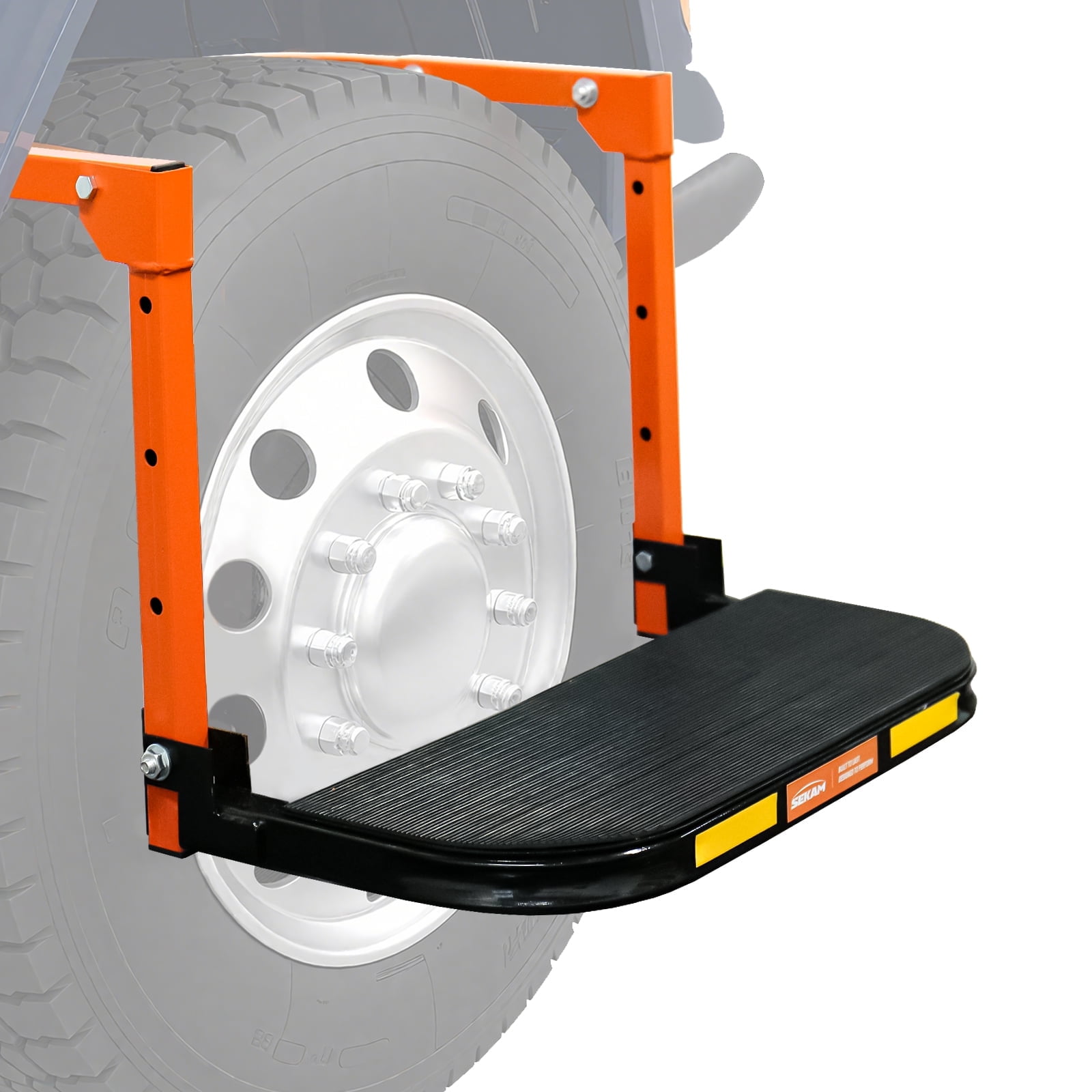 SEKAM Heavy-Duty Folding Tire Step for Trucks and SUVs, Adjustable Wheel Step Platform, 350 Lbs Capacity