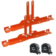 SEKAM Wheel Alignment Tool Kit, Solid One-Piece Toe Plates with Tape Measures, Fits M12 & M14 Studs, No Caliper Removal, DIY Front End Alignment Tools for Cars, Trucks & SUVs, Orange