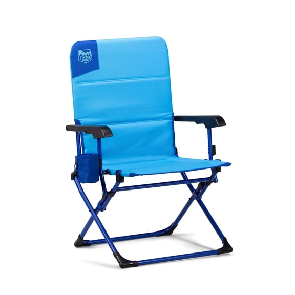 Timber Ridge SELA™ EZ-Fold Camping Chair, Portable Folding Outdoor Chair with Cup Holder & Carry Strap, Blue Lagoon