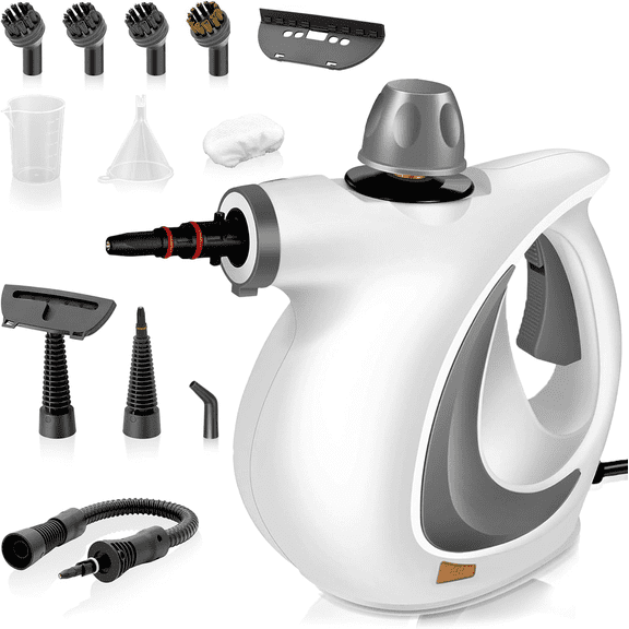 SELBIKA Multi-purpose steam cleaners,Pressurized Handheld Steam Cleaner for home Accessories&Safety Lock Multi-Surface Natural Deep Steamer