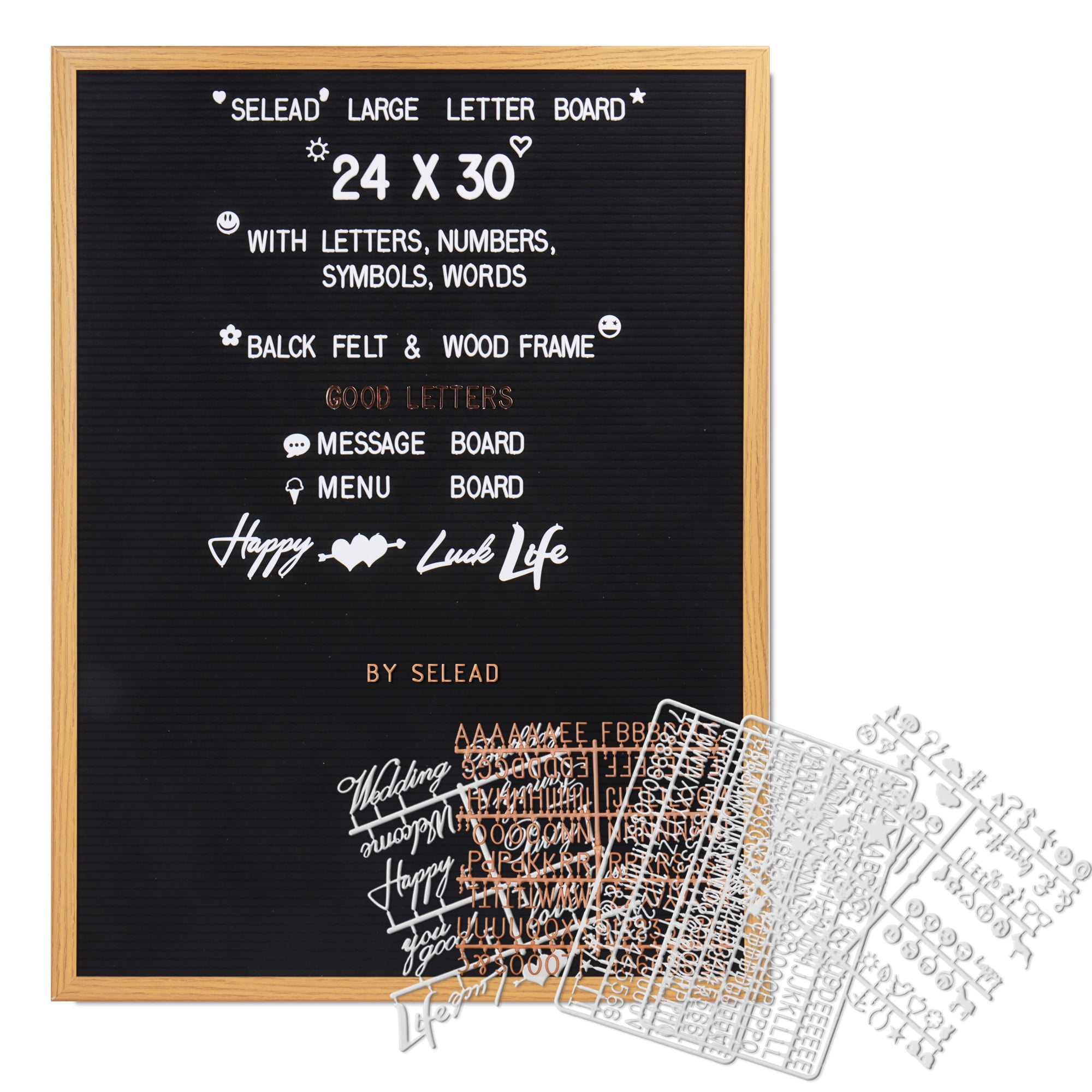 SELEAD 24x30 Inch Display Extra Large Felt Letter Board Changeable Sign for Restaurant, Party