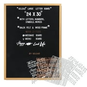 SELEAD Extra Large Felt Letter Board Black - 24 x 30 Inch Changeable Letterboard Words Sign Message Menu Bulletin Board for Restaurant, Wedding, Party, Baby Announcement