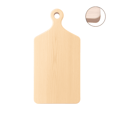 SELECLINE Hinoki Cypress Cutting Board with Handle, 18.5x9.5", 1" Thick, Handmade, Made in Korea