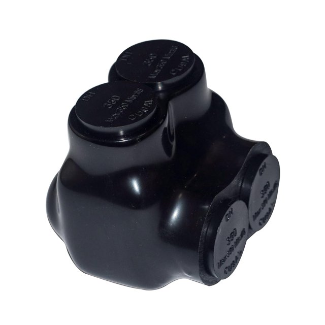 SELECT Lighting Black Insulated MultiTap Connector, 2 Wire Port Single