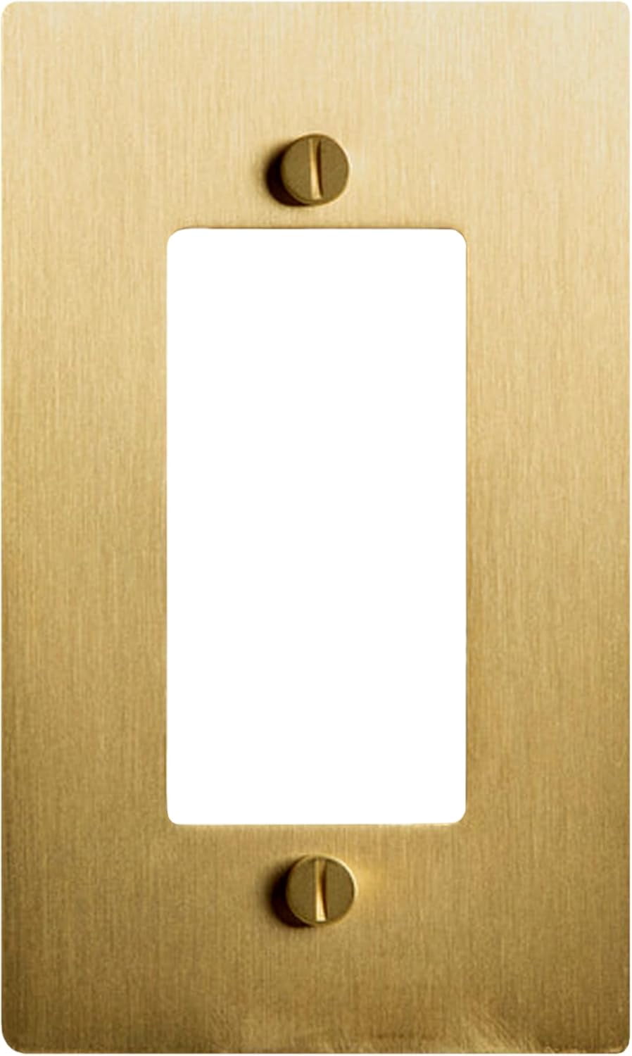 SELECT 1-Gang Satin Brass Wall Plate, Electrical Receptacle Wall Outlet Faceplate, GFI/Rocker Decorator Light Switch Cover