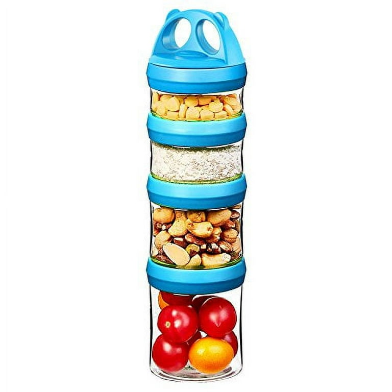 BeneLabel Snack Jars 3-Piece Twist Lock Stackable Containers Travel,  Formula Travel Container for Storing Milk, Protein Powder, Snacks, Travel  Items
