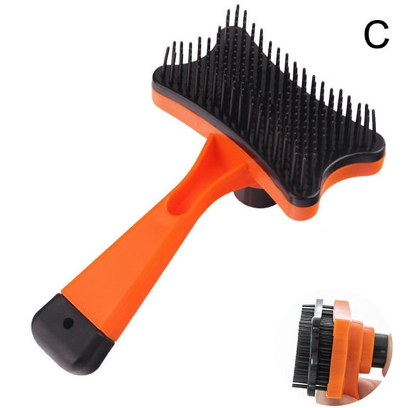 SELF CLEANING DOG CAT SLICKER BRUSH GROOMING SHORT LONG HAIR WITH FREE TOOL 2022 M6D2