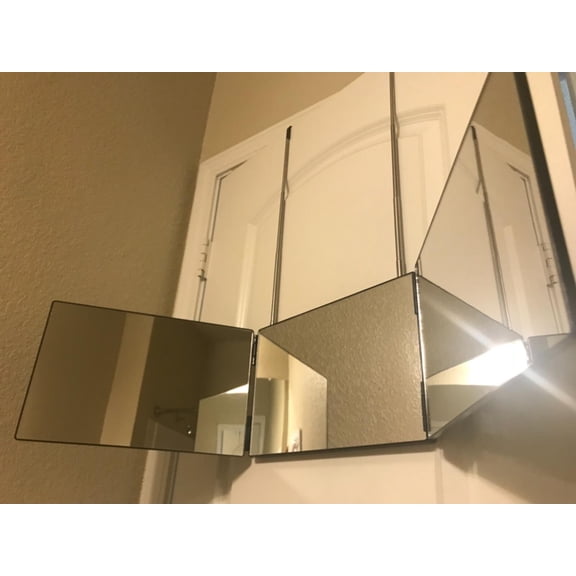 SELF-CUT SYSTEM: Perfecting Self Grooming - Black Lambo 3-Way Mirror with Free E