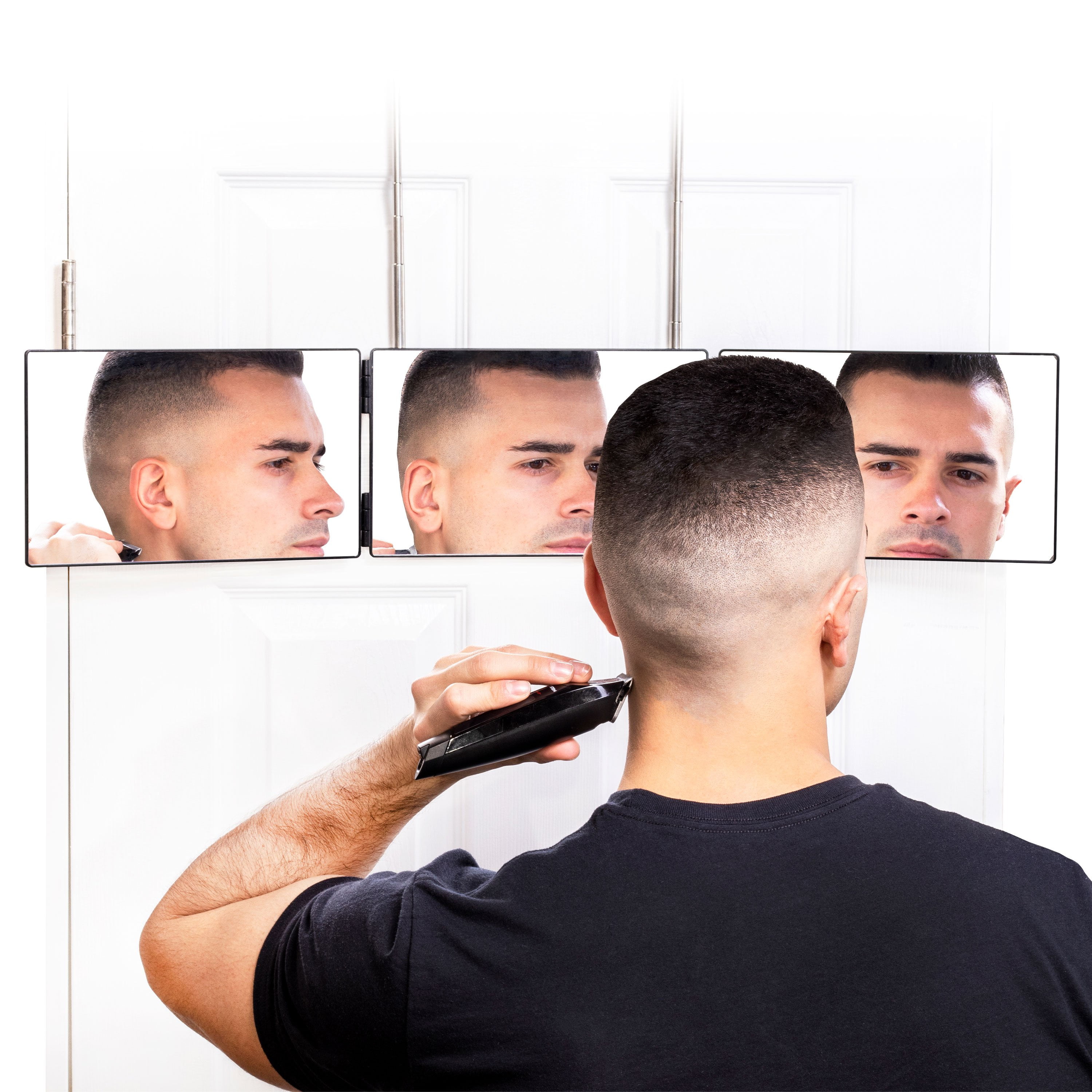 3 Way Mirror for Hair Cutting 360 Mirror Self Haircut Mirror Home Styling  Barber Mirror Haircut Mirror with Trifold Self Cut Mirror Easy to Install  Self Haircut System for Men and Women