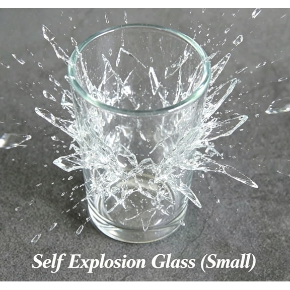 SELF EXPLODING Gimmicks Glass Small Professional Magic Tricks Magician Stage Close Up Illusion Mentalism Accessories
