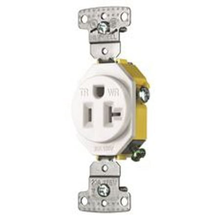 SELF GROUNDING TAMPER PROOF AND WEATHER PROOF RECEPTACLE 20 AMPS WHITE
