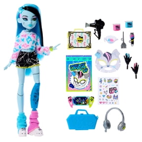 Monster High Self-Scare Secrets Frankie Stein Fashion Doll with 13 Realistic Accessories