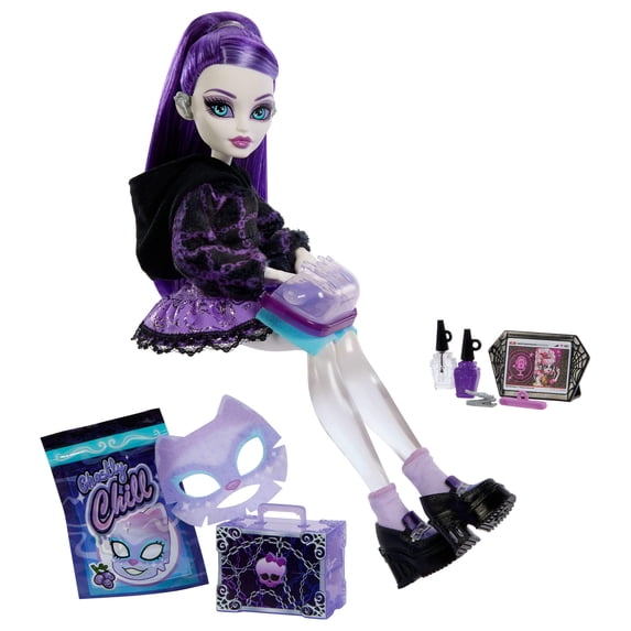 Monster High Self-Scare Secrets Spectra Vondergeist Fashion Doll with 13 Realistic Accessories