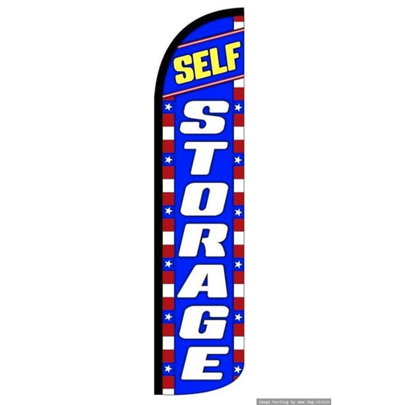 SELF STORAGE Windless Flag (Hardware Not Included) |Advertisement /Business Flags | Feather Flag |