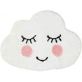 thumbnail image 1 of SELGRCE H·Y White Smile Face Cloud shaped Non-Slip Bathmat Area Rug for Bedroom Bathroom Kitchen Floor Soft Water Absorption Small Carpet for Kid's Room (18''x25''), 1 of 3
