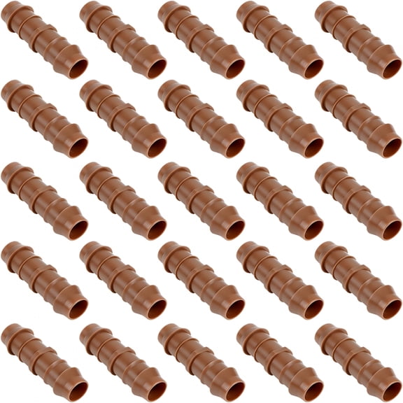 SELIVO 1/2"Drip Irrigation Barbed Coupling Fitting,25 Pack Drip Irrigation Coupler Parts Fit for 1/2 Inch Drip Irrigation Tubing 17Mm 0.600"Id Straight Coupling Connectors