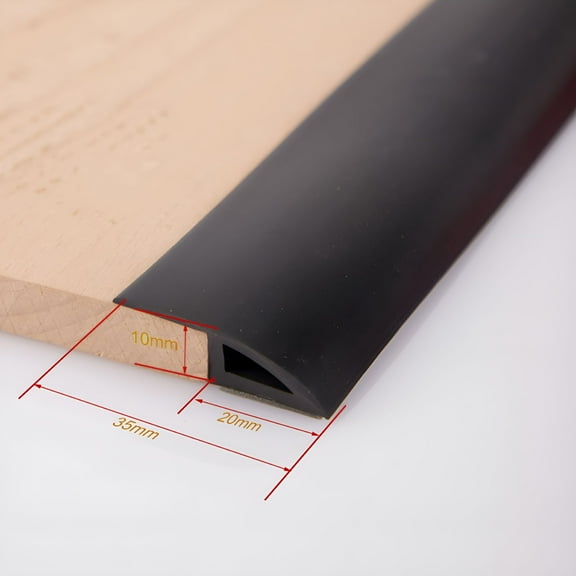 SELIVO 10/15mm Floor Transition Strip Self-Adhesive Waterproof PVC Cuttable Wear-resistant Sealing Universal Carpet to Tile Floor Doorway Threshold Strip Home Supplies