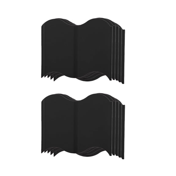 SELIVO 10-Piece Garden Edge Border Decoration Plastic Fence for Flower Bed Terrace Walkways Courtyards Black 5.51X5.91X0.39 Inches