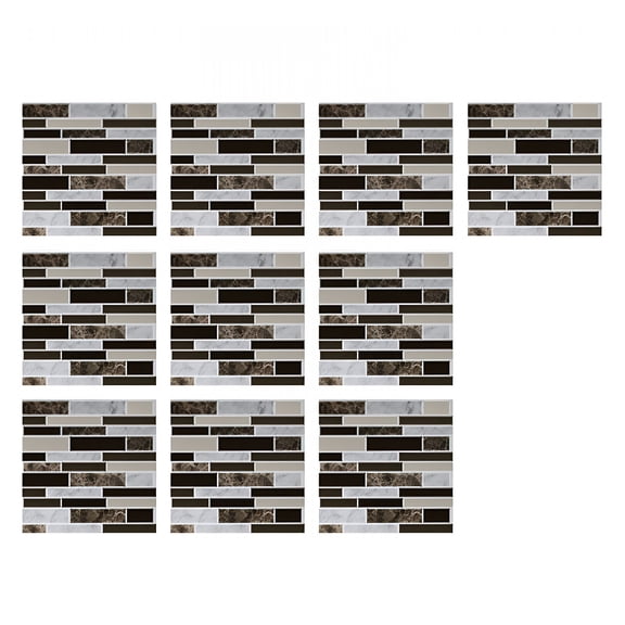 SELIVO 10 Sheet Peel and Stick Backsplash,3.9X3.9 Inch Diy Wall Panels,Backsplash for Kitchen Wall Self Adhesive 3D Lattice Ceramic Tile for Kitchen Backsplash and Bathroom,Easy Clean