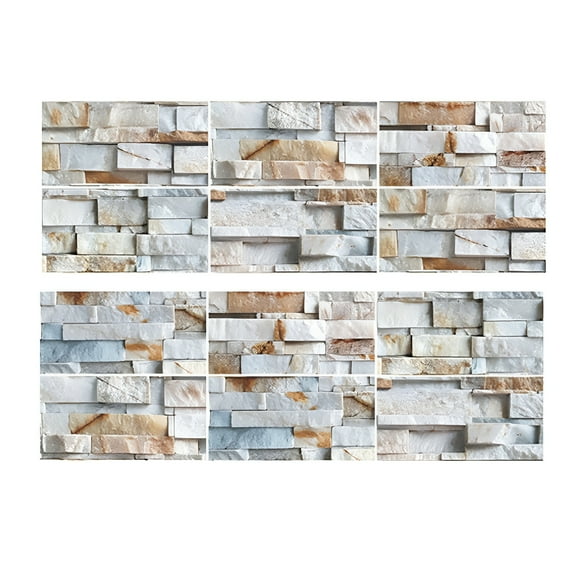 SELIVO 12 Sheet Peel and Stick Backsplash for Kitchen Marble Self Adhesive Wall Tiles Waterproof 3D Stone Back Splashes Peel and Stick for Bathroom Kitchen Camper Shower Furniture 4"x8"