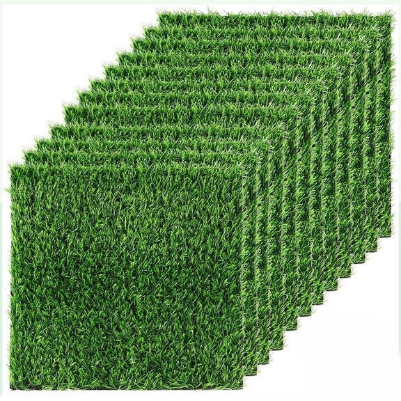 SELIVO 12Pack Chicken Nesting Pads, 12"X12" Nesting Box Pads Artificial Grass Washable Chicken Coop Bedding Laying Rug Fake Turf Mats Grass Carpet Garden Lawn for Hen Small Pets
