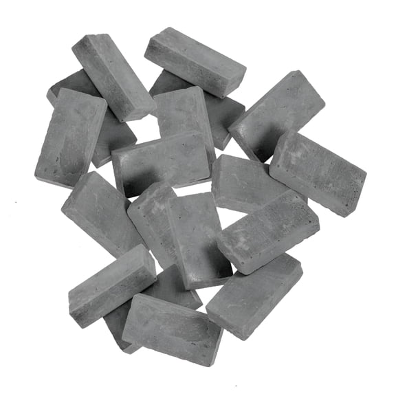 SELIVO 20 Pcs Miniature Garden Bricks, Grey Pottery Clay Brick Models for DIY Pathways, Flower Bed Edging, Landscaping, Backyard Decor