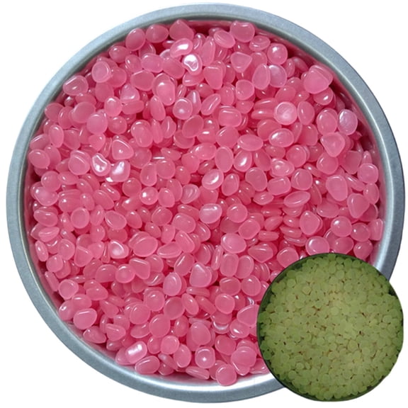 SELIVO 2026 New 200Pcs Aquarium Rocks,Fluorescent Performance Crystals and Healing Stones,Extended Brightness Rose Quartz,Pink