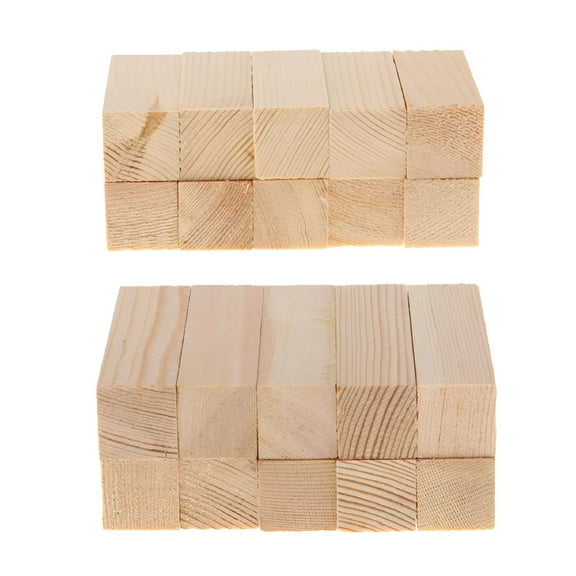 SELIVO 2026 New 20Pcs Unpainted Balsa Wood Block Smooth for Arts Craft Woodworking Modelling, for Crafting, Diy Projects, Woodworking, Model Making, Sculpture, Home Decor