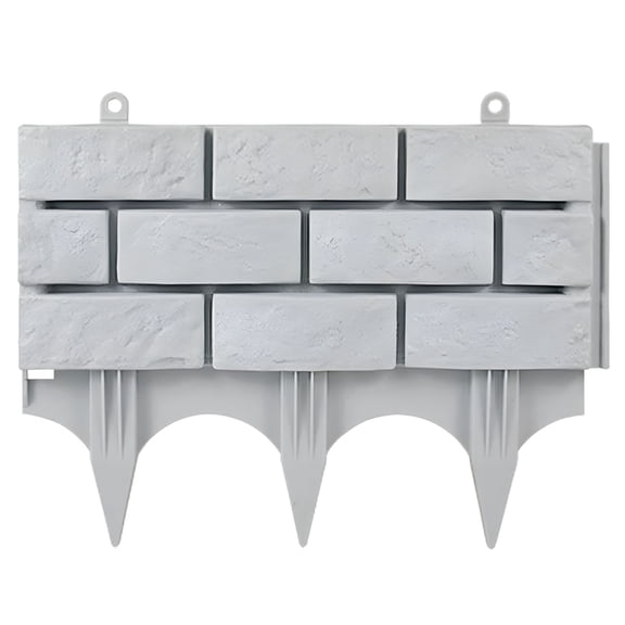 SELIVO 2026 New Garden Plastic Fence Edging Garden Edging Flower Border Fence Imitation Stone Effect Flower Bed Edging Plant Border Imitation Stone Brick for Diy Outdoor Yard Landscaping