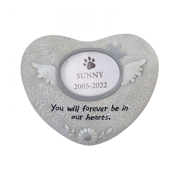 SELIVO 2026 New Pet Tombstones Dog Or Cat Memorial Stone Personalized with Waterproof Photo Dog Or Cat Grave Markers in Lawns and Garden