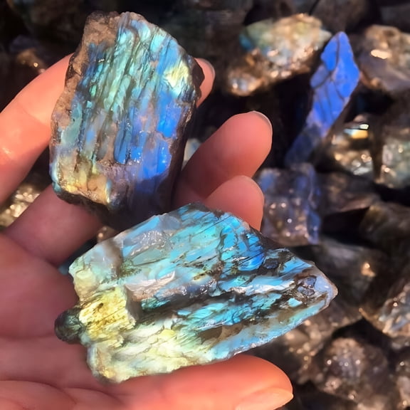 SELIVO 2026 New Raw Rough Labradorite Large Chunks Healing Crystal Mineral Rocks for Home,Office,Meditation,Display Specimens Gifts