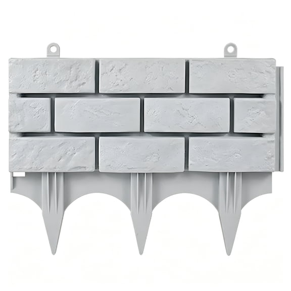 SELIVO 2026 New Retaining Wall Block Faux Stone Edging for Landscaping,17 X 13 Inch Garden Border Landscape No Dig Edging Blocks Garden Plastic Fence for Mulch Flower Bed Patio Lawn Path Walkway