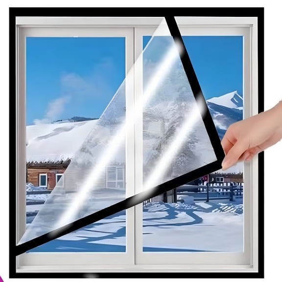 SELIVO 2026 New Window Insulation Kit,Adjustable Window Film with Hook and Loop Tape,Transparent Window Cover to Keep Warm in Winter and Cool in Summer,Reusable Plastic Window Wrap - 39X19.7Inch