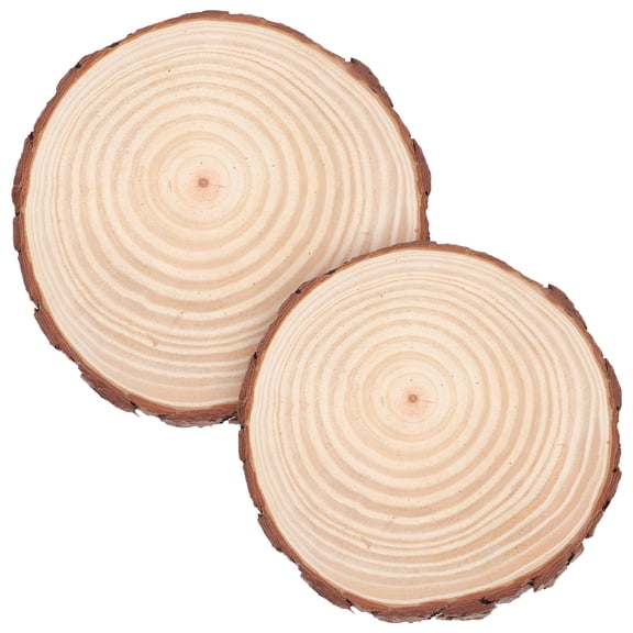 SELIVO 2pcs Round Log Paver Step Stones for Garden & Outdoor Pathway