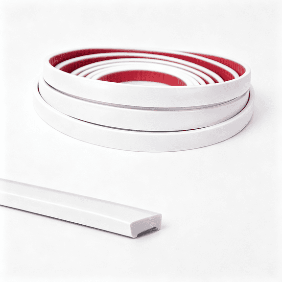 SELIVO 30 Ft Peel and Stick Flexible Vinyl Molding Trim for Wall Tile Edges,Kitchen Backsplash,Mirrior Framein Mirrorin Peel and Stick Trim White