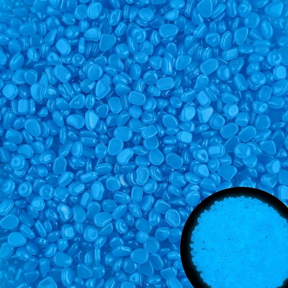 SELIVO 3000 Pcs Glow in the Dark Rocks Outdoor,Blue Glowing Pebbles for Landscaping,Luminous Stones for Garden,Driveway,Walkway,Decorative Glowing Rocks for Yard and Pathway Decor