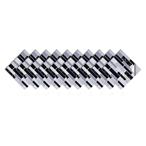 SELIVO 3D 10-Sheet Self-Adhesive Kitchen Back Panel Tile,10x10cm Marble Gray Self-Adhesive Wall Tile,Suitable for Kitchens And Bathrooms