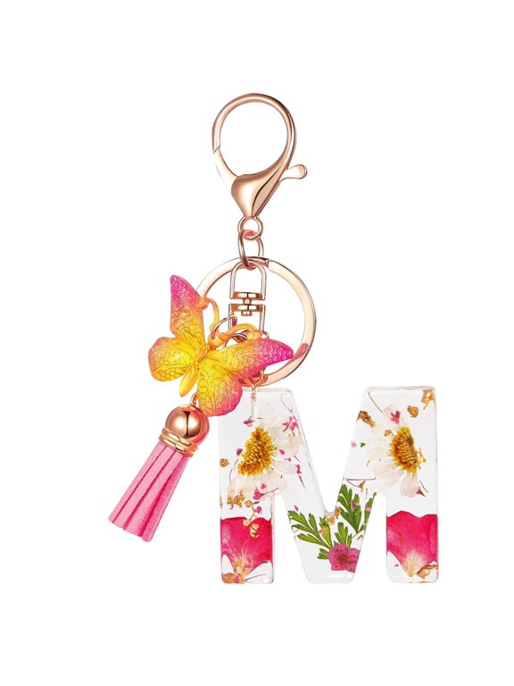 Customizable Initial Letter Keychains, Keychains Rings for Keys for Men Women for Car,Personalized Gifts, Customizable Personalized Keychain M