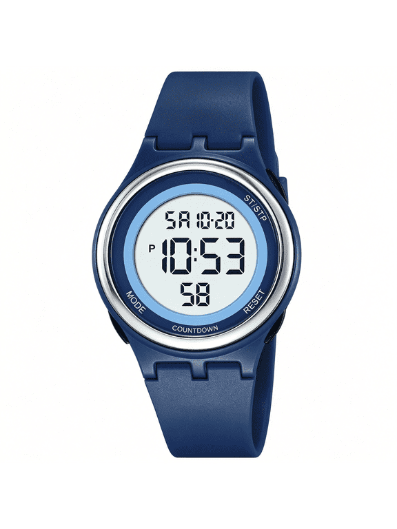 Digital Watch Sport Outdoor Multifunctional Chronograph Easy to Read Learning Time Watch for 6-12 Year Wristwatch 24 Hour Watch