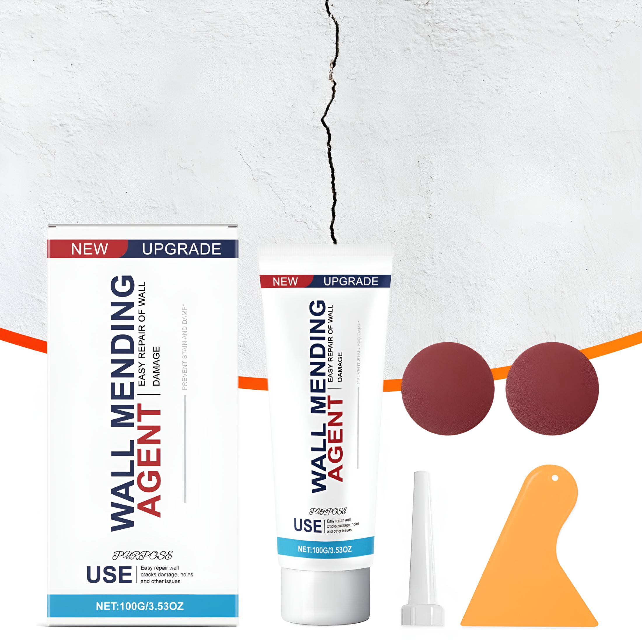 SELIVO Drywall Repair Kit 1 Pack Wall Mending Agent with Scraper,Wall ...