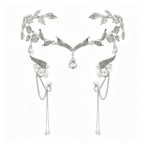 SELIVO Elf Crown - Fairy Crown Renaissance Renfaire Cosplay Accessories Silver Fairy Crown