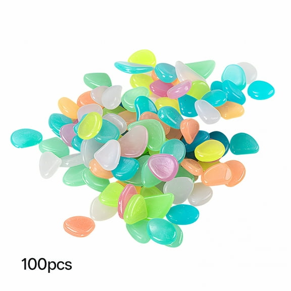 SELIVO Garden Rocks Landscaping 40 Lb Small Rocks for Landscaping Kitschy Beads Glow in The Dark Stones in Bulk Glow in The Dark Pebbles 1000 Garden Stepping Stones 1CM Small Luminous Stone