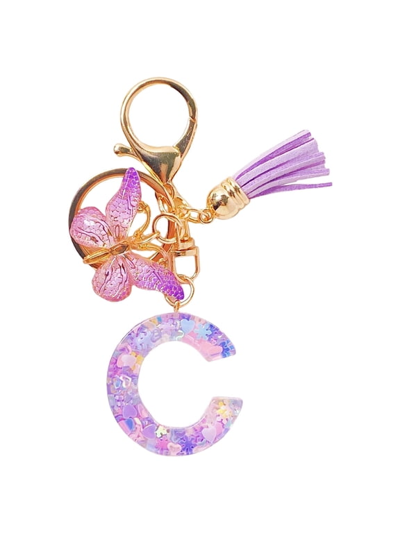 Initial Letter Keychains for Women, Cute Tassel Keychain, Personalized Name Keychain, Stylish Backpack Accessory, Unique Gift for Girls and Moms - Perfect for Birthdays, Christmas, and More!