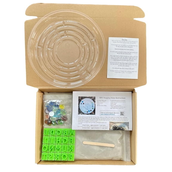 SELIVO Large DIY Handprint Stepping Stone Kit,Gift,Footprint Stepping Stone (10 Inch+Stamp Set)