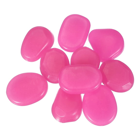 SELIVO Large Glow in the Dark Stones, Luminous Pebbles Stones Glowing Rocks for Fish Tank Outdoor Garden, 10 Pcs & Dark Purple