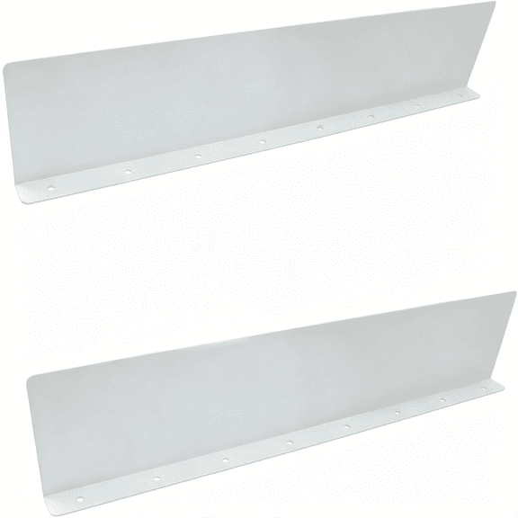 SELIVO Rain Gutter Valley Splash Guards, White, 2 Pcs | Roof Rain Diverter, for House Residential Flat Shingle Roofs, Corner, Straight Style, Waterproof Gutter Splash Guard
