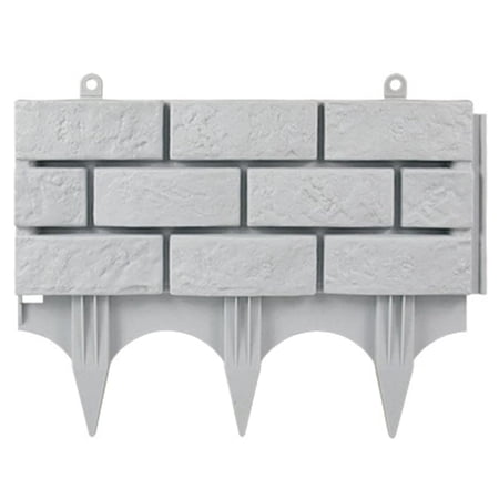 SELIVO Retaining Wall Block Faux Stone Edging for Landscaping,Garden Edging Border Stone,17.3" Garden Border Landscape No Dig Edging Blocks Garden Plastic Fence for Mulch Flower Bed Patio Lawn