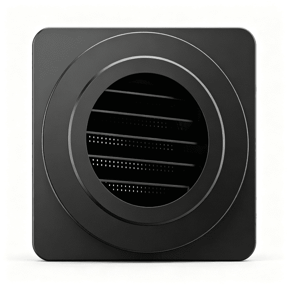 SELIVO Soffit Vents 4 Inch,Round Exhaust Air Vent Cover with Built-In Fly Screen for Bathroom Kithchen Office Home,4 Inch Built-In Screen Soffit Exhaust Vent,Black