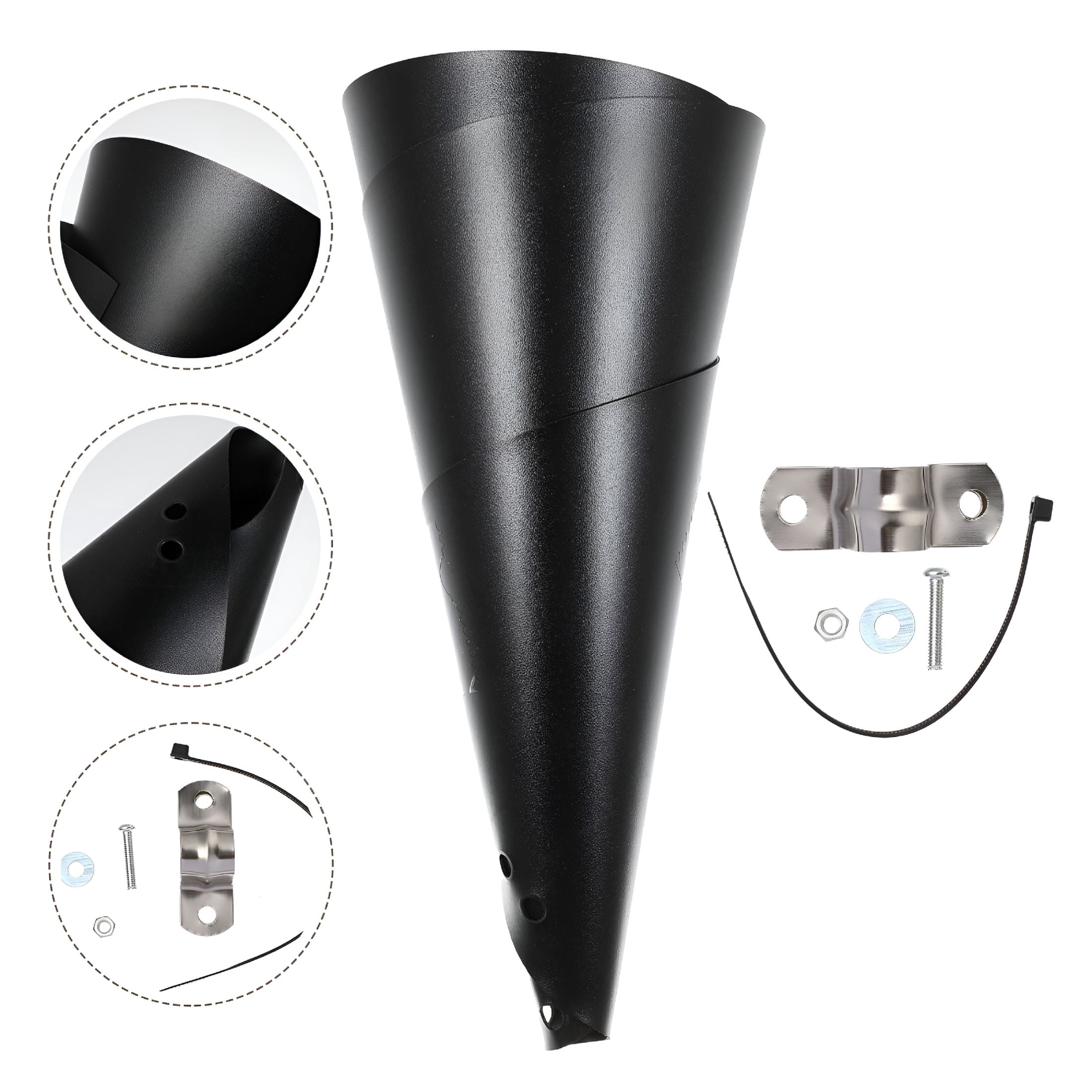 Tree Baffle SELIVO Squirrel Baffle Tree Trunk 1Set Black Pvc for Outdoor Use 11 ...