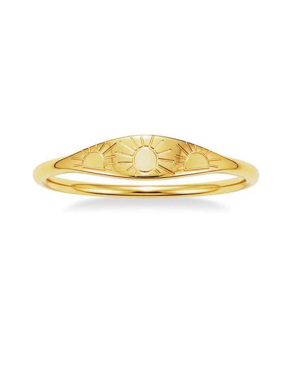 Sun Engraved Rings for Women,You Are My Sunshine Band Ring | 18k Gold Plated Titanium Stacking Rings,Statement Bands Statement Ring Elegant